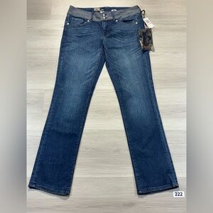 NWT Seven7 Women's Dark Blue Boot Cut Jeans Size 10 Stretch Denim